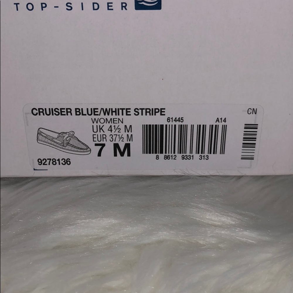 SPERRY TOP-SIDER Cruiser Blue/White Stripe Shoes - Picture 5 of 6